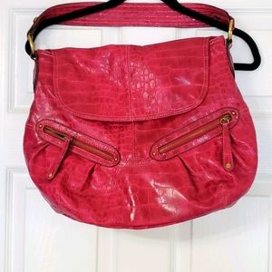 Pink Elle snakeskin bag